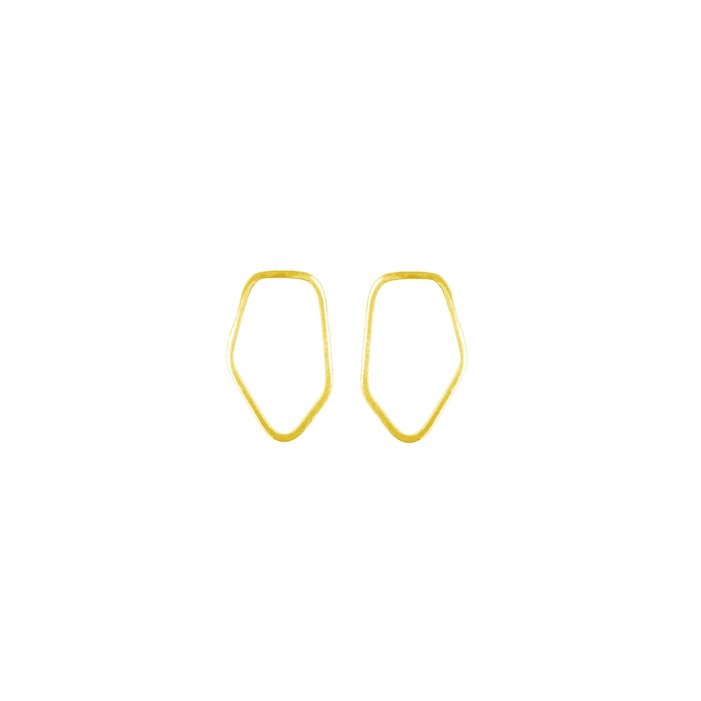 Lisa Kroeber Jewellery Art - Earrings Frames Mini, yellow gold 