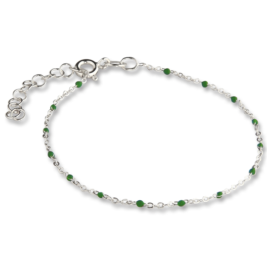 Jeberg Jewellery - Ivy beaded bracelet 16 + 3 cm extension silver 