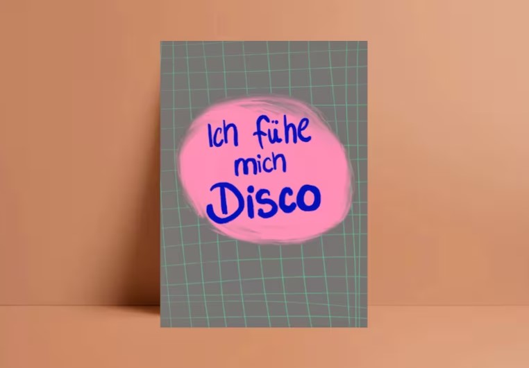 Hey Ibiza - Postkarte - Ich fühl mich Disco