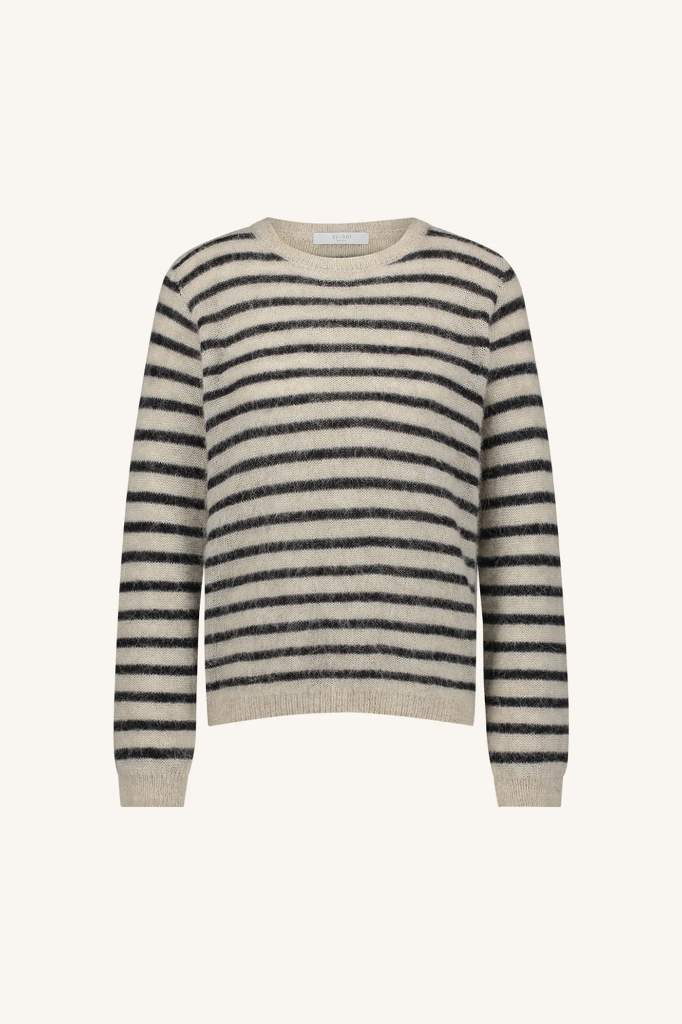 By Bar - Gwen Thin Stripe Pullover - 006 Sand