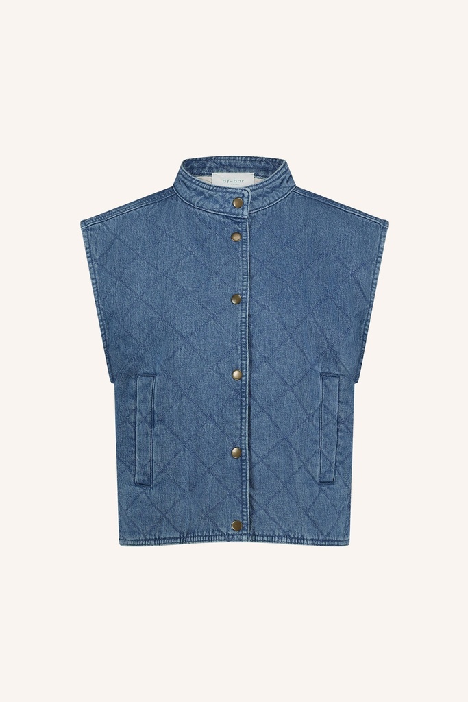 By Bar - Mave Denim Sleeveless Jacket - 625 denim