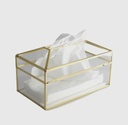 Aulica - TASCHENTUCHBOX GOLDENER RAND 19X11X10CM - Tissue