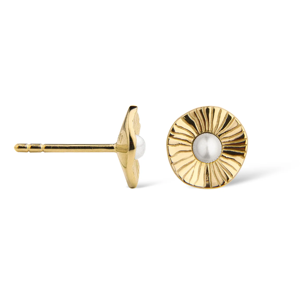 Jeberg Jewellery - Sand dune pearl stud gold