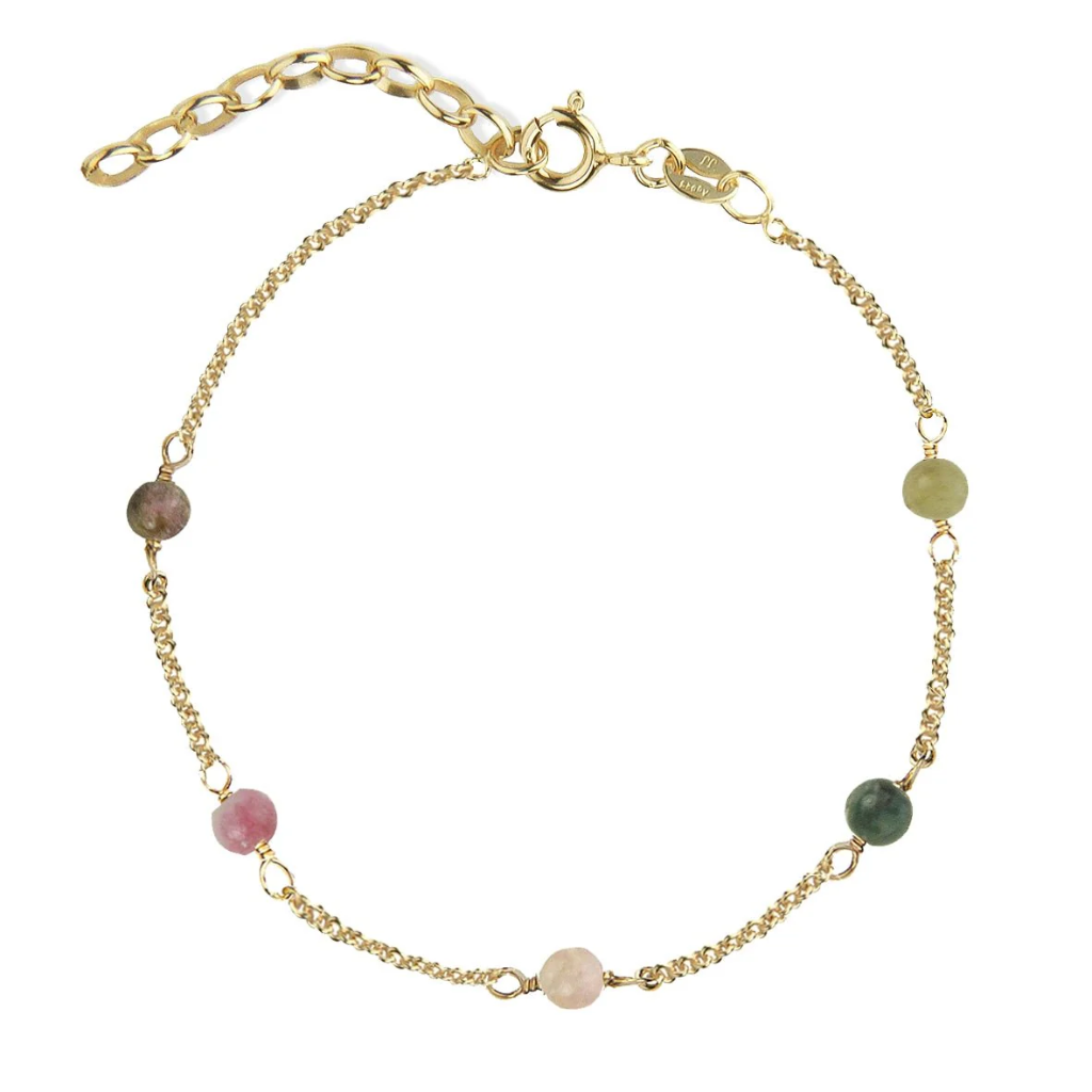 Jeberg Jewellery - Love eye bracelet candy mix gold