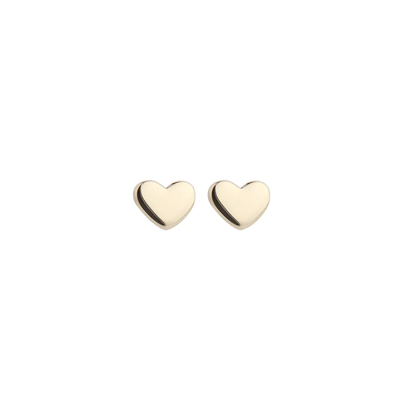 Jeberg Jewellery - Heart petite studs gold