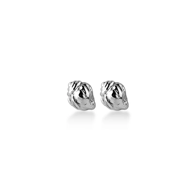 Jeberg Jewellery - Shelly studs silver