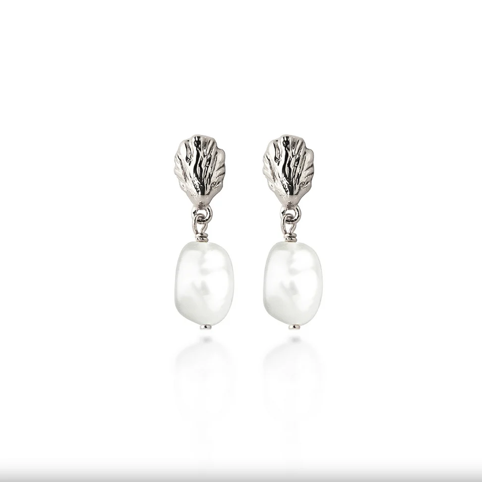 Jeberg Jewellery - Oyster Shell with pearl silver