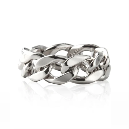 Jeberg Jewellery - Chain ring sterling silver 8mm