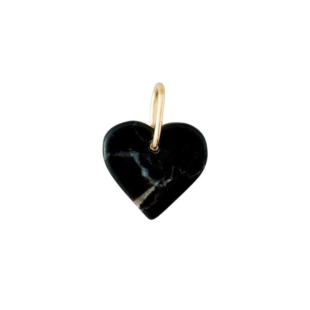 Design Letters - Black Marmor Stone Heart gold