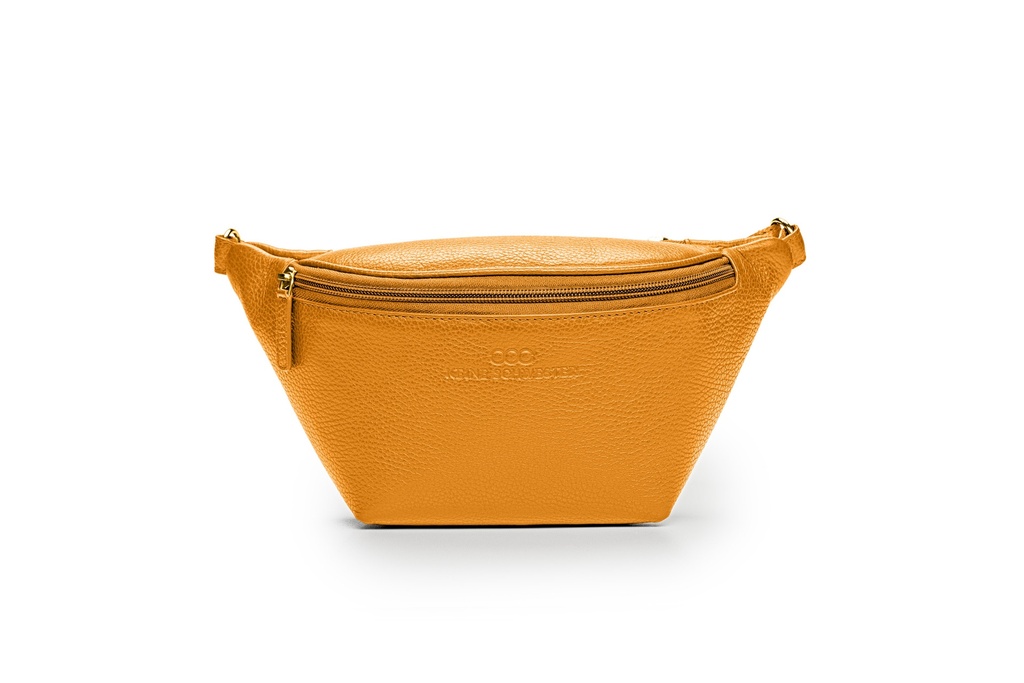 KIM Gürteltasche | curry | gold | Weite 100-165 | genarbt