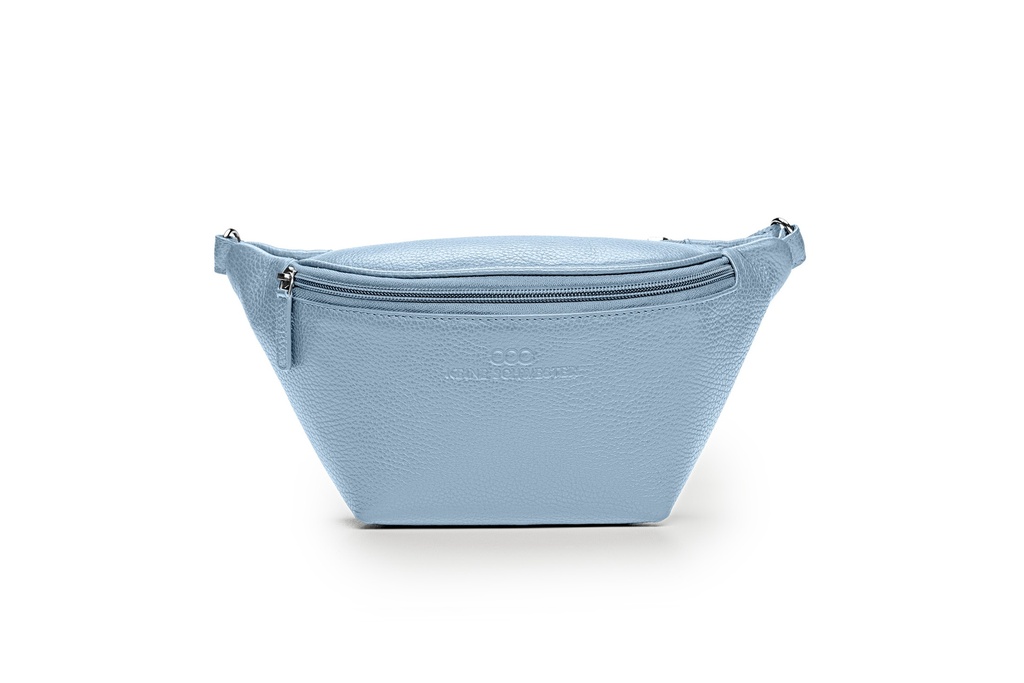 KIM Gürteltasche | hellblau | silber | Weite 100-165 | genarbt