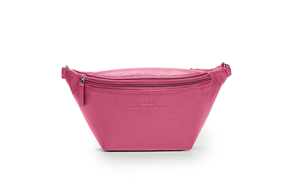 KIM Gürteltasche | pink | silber | Weite 100-165 | genarbt