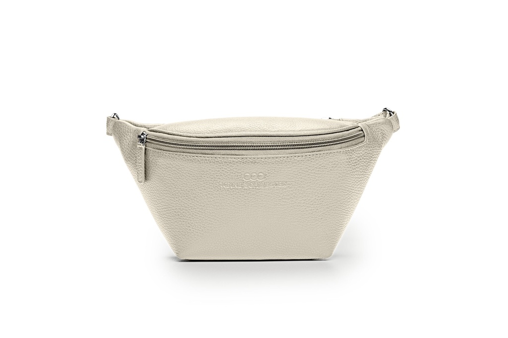 KIM Gürteltasche | porzellan | silber | Weite 100-165 | genarbt