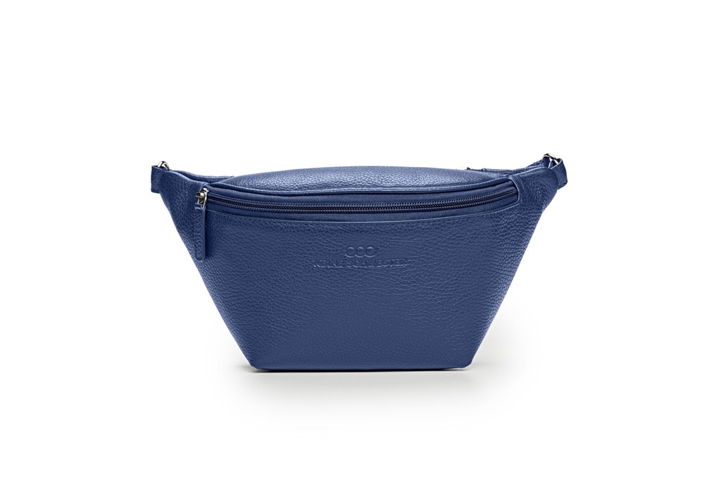 KIM Gürteltasche | royalblau | silber | Weite 100-165 | genarbt