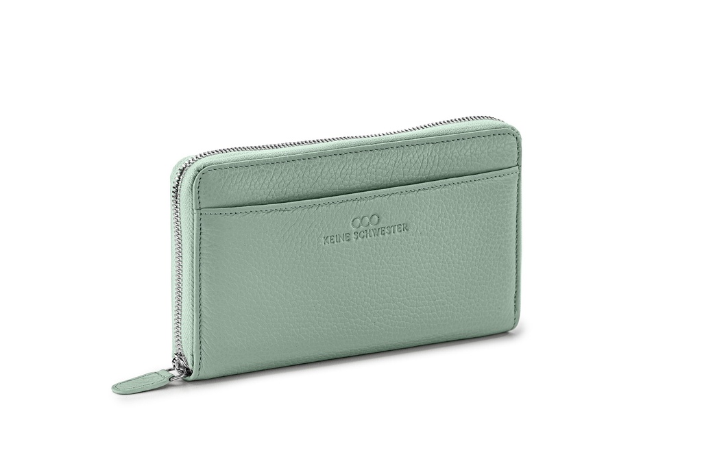 OKKA soft | mint | silber | genarbt