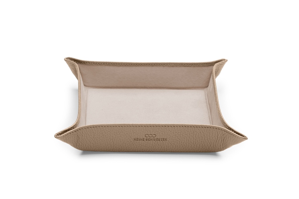 Taschen-Entleerer klein | taupe | beige | gold | genarbt