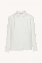 By Bar - tibbe satin stripe blouse - 010 off white