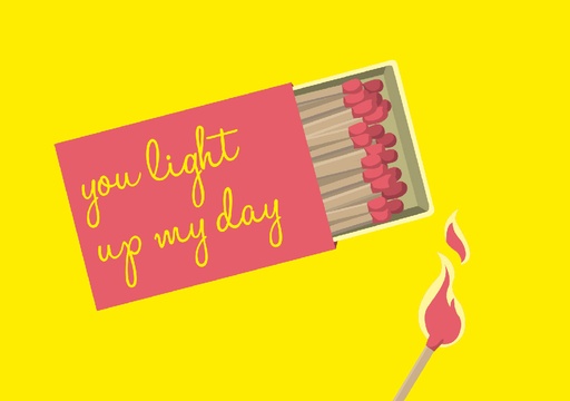 [LU112] Nobis Design - Postkarte - Luminous - You light up my day