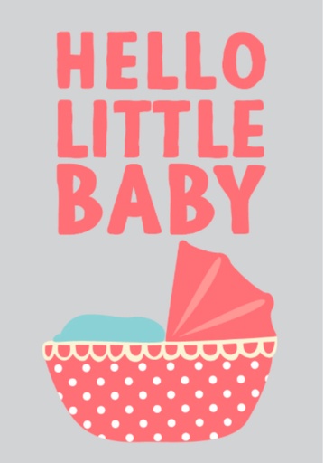 [LU084] Nobis Design - Postkarte - luminous - Hello Little baby