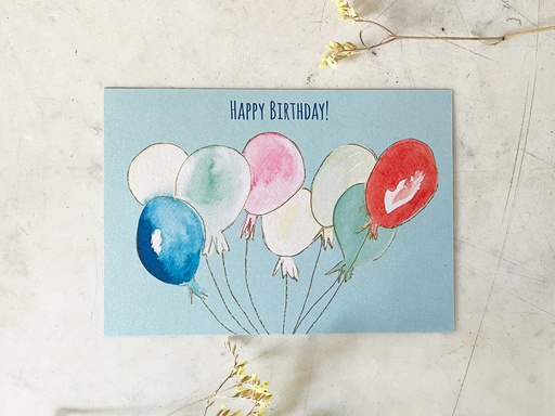 [EKI-PK-LUFTBALLONSHAPPYBIRTHDAY] Elena Klein - Postkarte - Luftballons - Happy Birthday