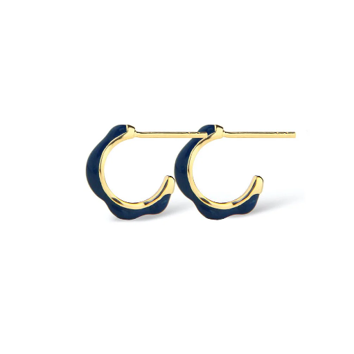 [52055] Jeberg Jewellery - Balance Enamel Navy Blue Hoop gold