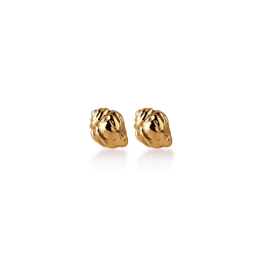 [51740-JJ] Jeberg Jewellery - Shelly Earstuds Gold