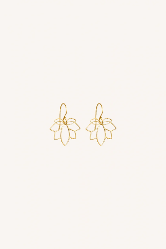 [17126309-750] By Bar - Pd Lotus Earring - 750 gold