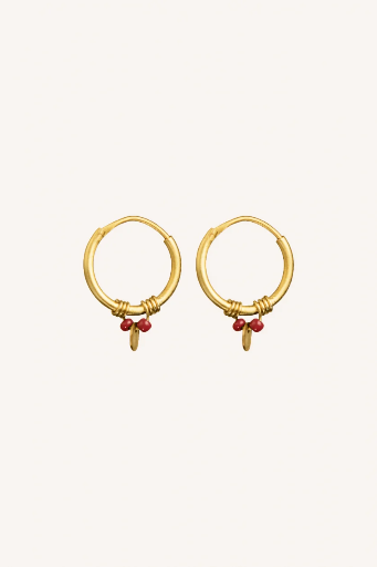 By Bar - Earring with coloured stone MB63 - gold