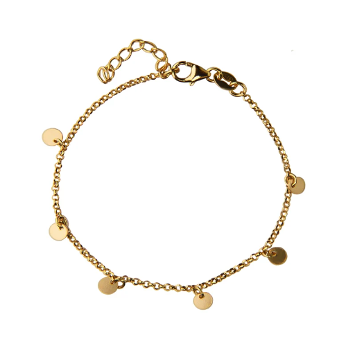 [4525-16-gold] Jeberg Jewellery - Hailey Bracelet 16cm + 3cm extension gold plated