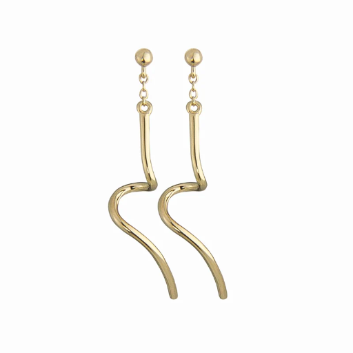 [5645] Jeberg Jewellery - Twirl Earring gold