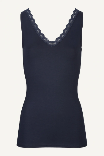 By Bar - Lace Singlet - 602 dark navy 