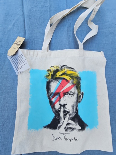 [DG-TOTE-DAVID-TURQUOISE] Doris Gaspartic - Unique Tote Bag David Turquoise