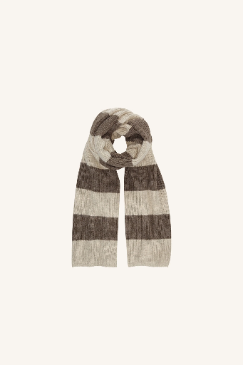 [24526804-730] By Bar - Lilly Striped Scarf - 730 biscuit