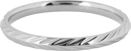 Charmins Ring - R1242 - Leaves Shiny Steel