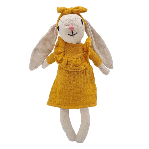 [Lini-10-017] Mea Lini - Stoffpuppe Hase Hase Hedda, klein 20cm