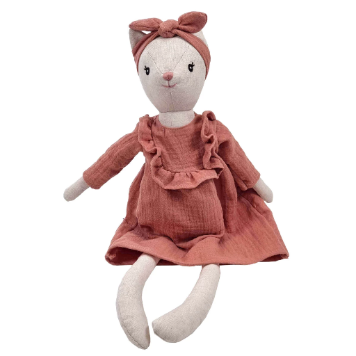 [Lini-10-002] Mea Lini - Stoffpuppe Katze Karla groß 40cm