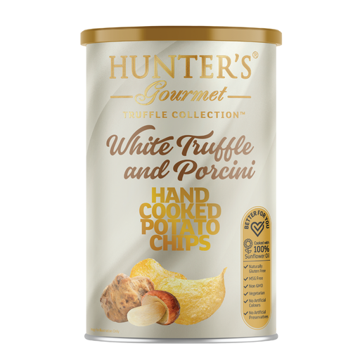 [098623] Hunter‘s Gourmet White Truffle Chips and Porchini 150g