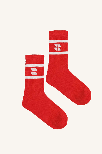 [24528203-315] By Bar - Logo Socks GA - 315 Red