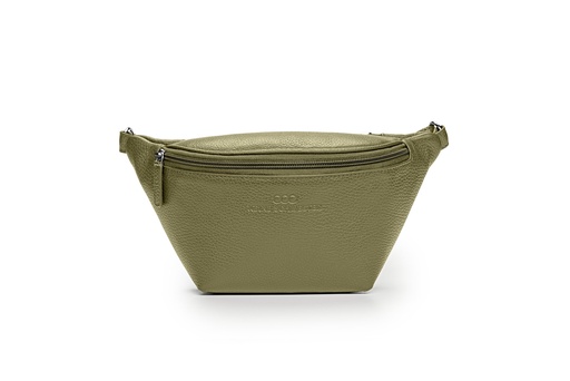 [9316] KIM Gürteltasche | oliv | silber | Weite 100-165 | genarbt