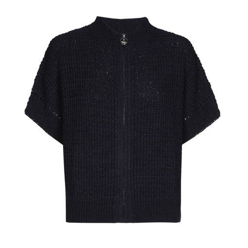 Caroline Biss - LOOSE-FITTING SHORT-SLEEVE CARDIGAN navy