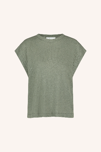 By Bar - Mason Linen Top - 460 Mulled Basil