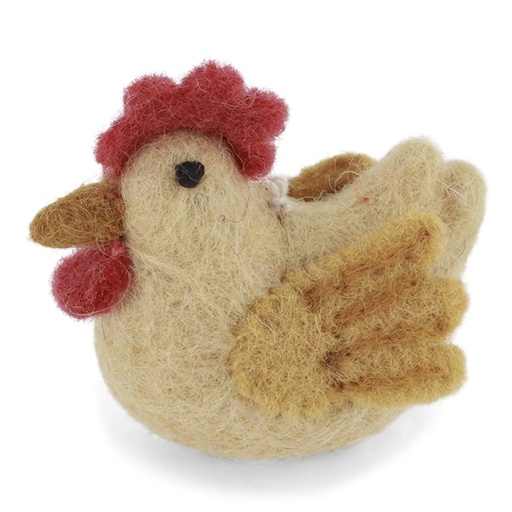 [10615] Gry & Sif (Filz) - Rooster Ornament - Yellow