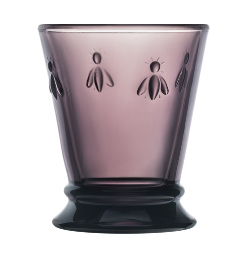 [612108] La Rochere - Wasserglas Biene Lila/Aubergine ABEILLE