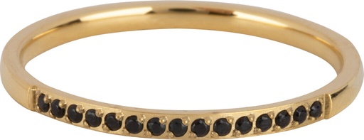 Charmins Ring - R1267 - Glitzersteinchen gold black