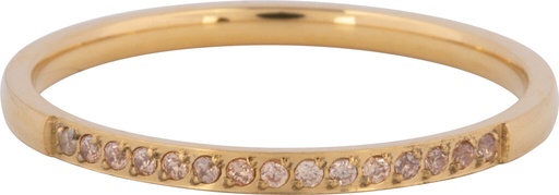 Charmins Ring - R1255 - Glitzersteinchen gold champagne