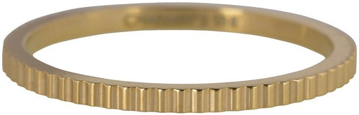 Charmins Ring - R399 - Bricks gold steel