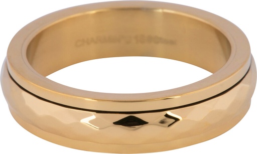 Charmins Ring - R1251 - Anxiety hammered Spinner Gold