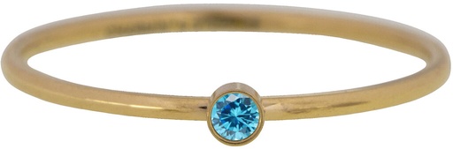 Charmins Ring - R1073 - Birthstone March Light Blue Aquamarine Stone Shine