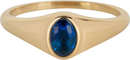 Charmins Ring - R1089 - Birthstone Siegelring September Blue Sapphire