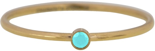 Charmins Ring - R789 - Birthstone December Turquoise Shine Bright